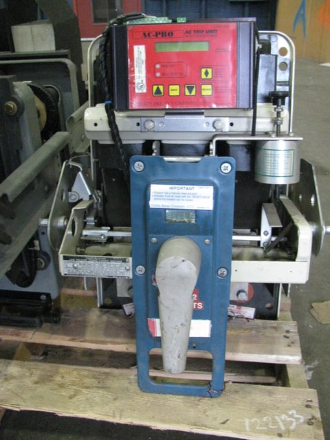 600 Amps, General Electric #AK-2A-25-1, air circuit breaker, AC Pro trip, Rebuilt - Image 1