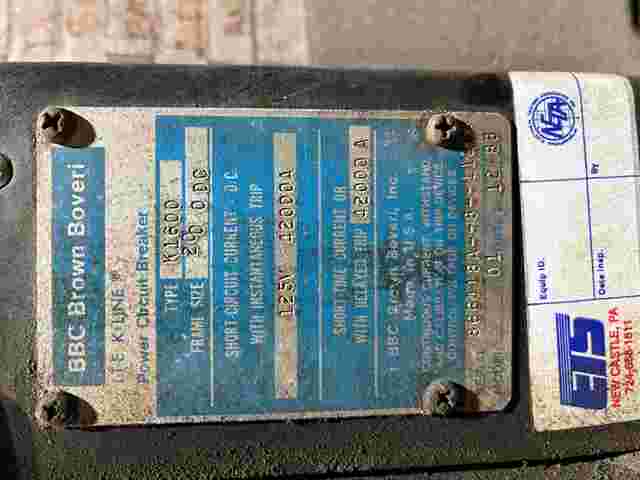 2000 Amps, ITE #K1600, DC circuit breaker, 250 Volts (4 available) - Image 2