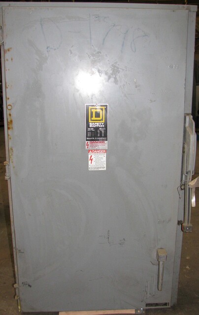 600 Amp. Square D #366AWK, fused AC safety switch, 3-pole, 600 Volts, Like New - Image 1