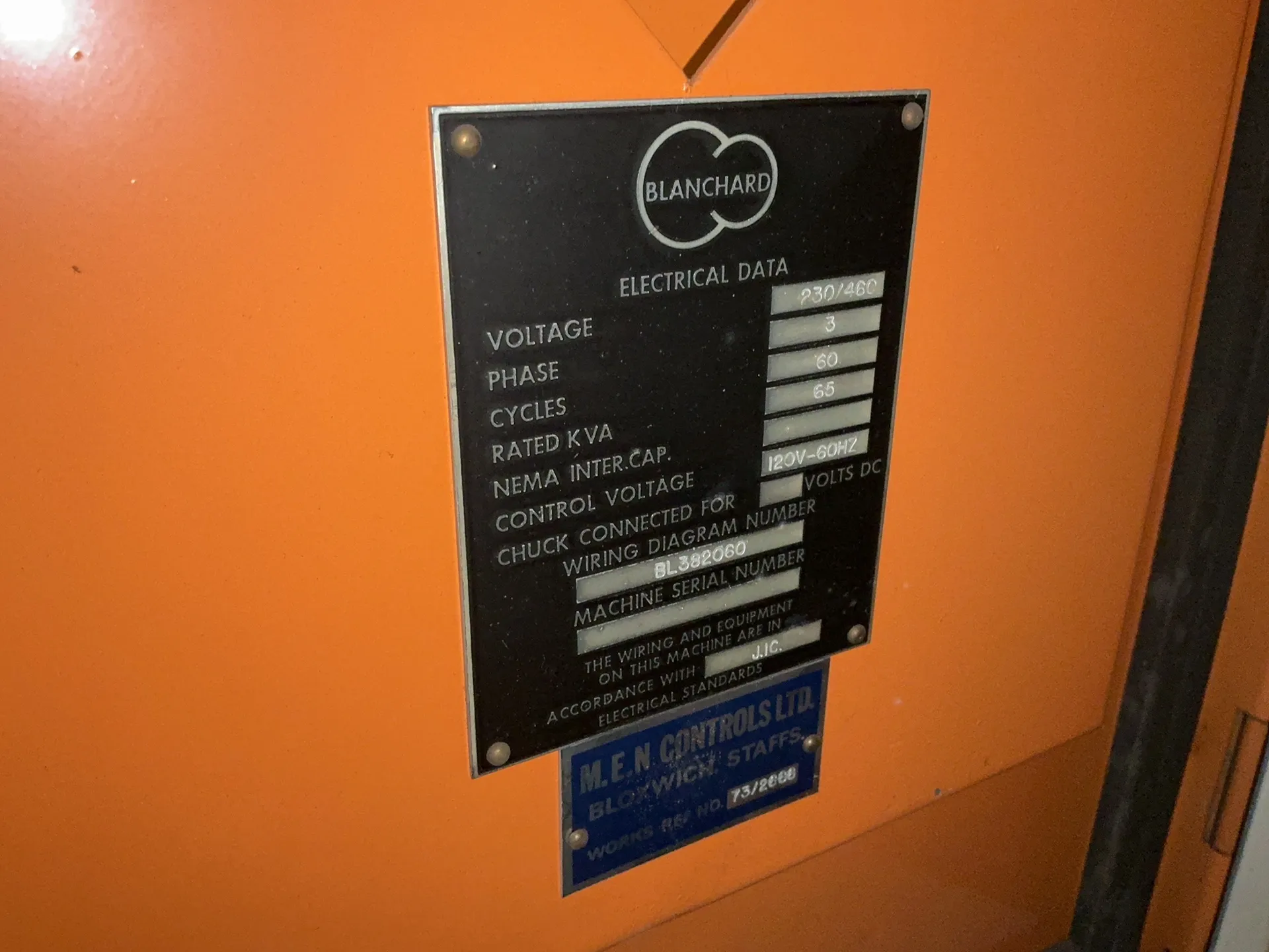 Blanchard #22-42, Vertical Rotary Surface Grinder, 42" Magnetic Chuck, 65 KVA, 720 RPM, 3/60/230/460 - Image 6