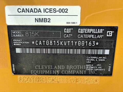 Caterpillar 815K, Compactor, 4589 hours, S/N: T1Y00163, 2020 - Image 6