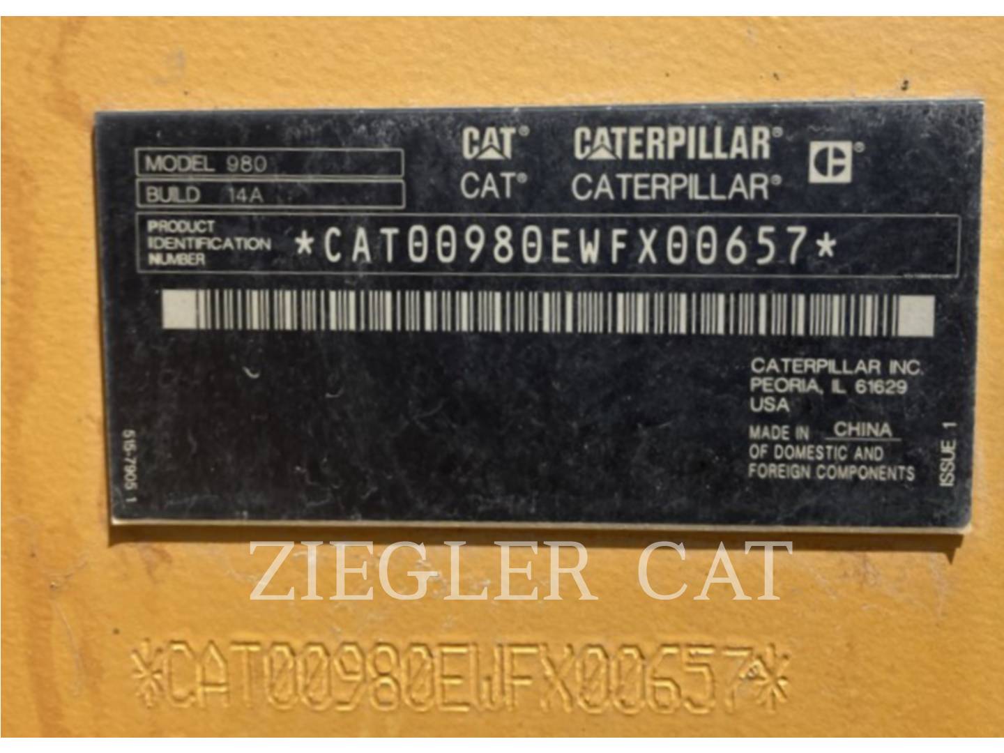 Cat 980, Wheel Loader, 14110 hours, S/N: WFX00657, 2023 - Image 6