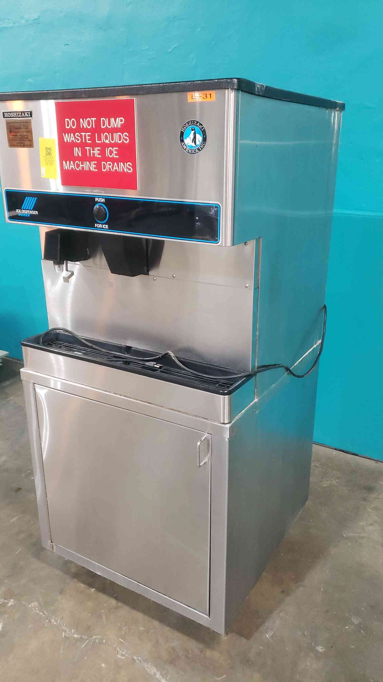 Hoshizaki #KML-600MWH, Crescent Cube Ice Maker & DM-180A Ice Dispenser Combo, 600 lb/24h - Image 4