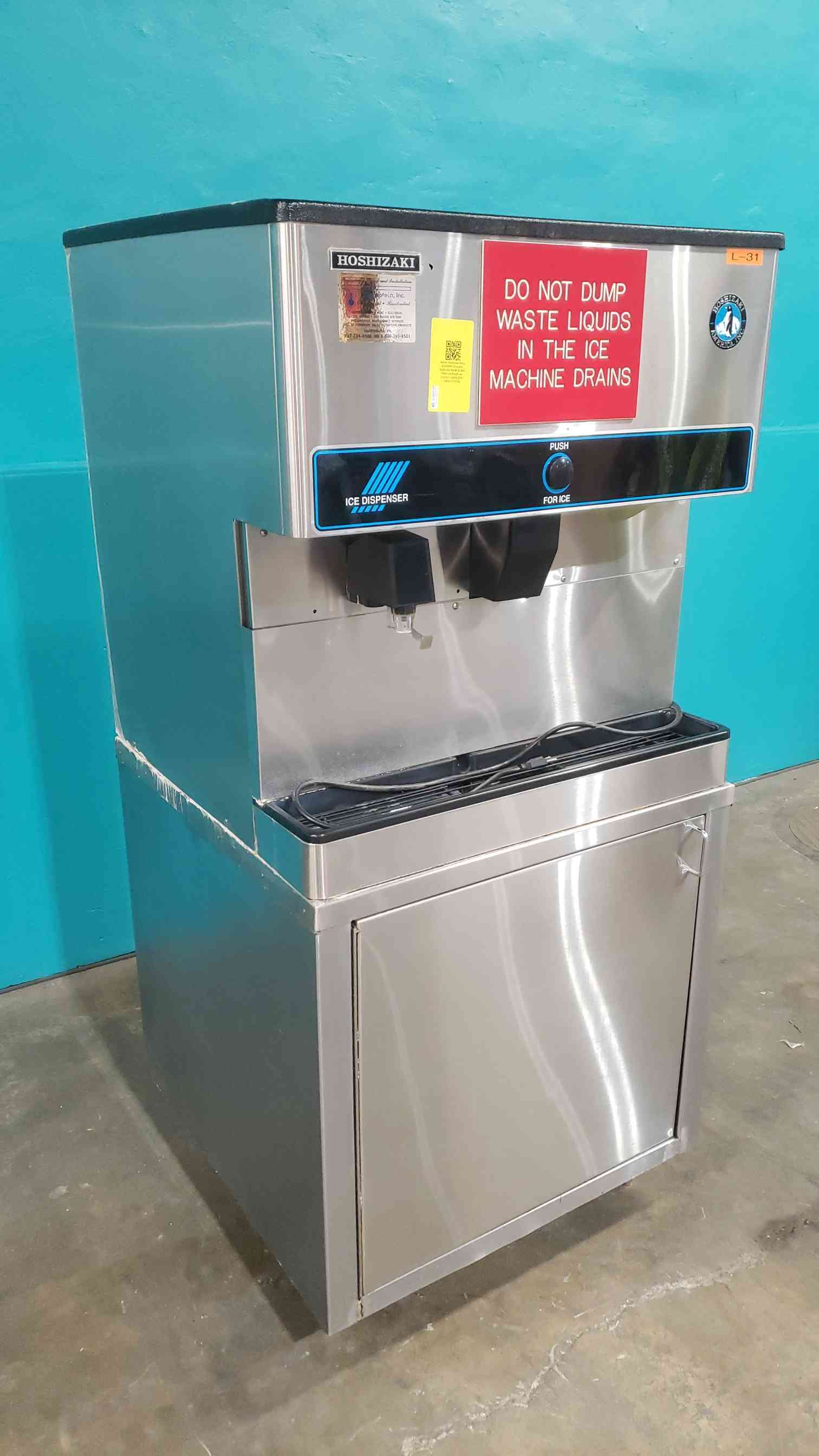 Hoshizaki #KML-600MWH, Crescent Cube Ice Maker & DM-180A Ice Dispenser Combo, 600 lb/24h - Image 5