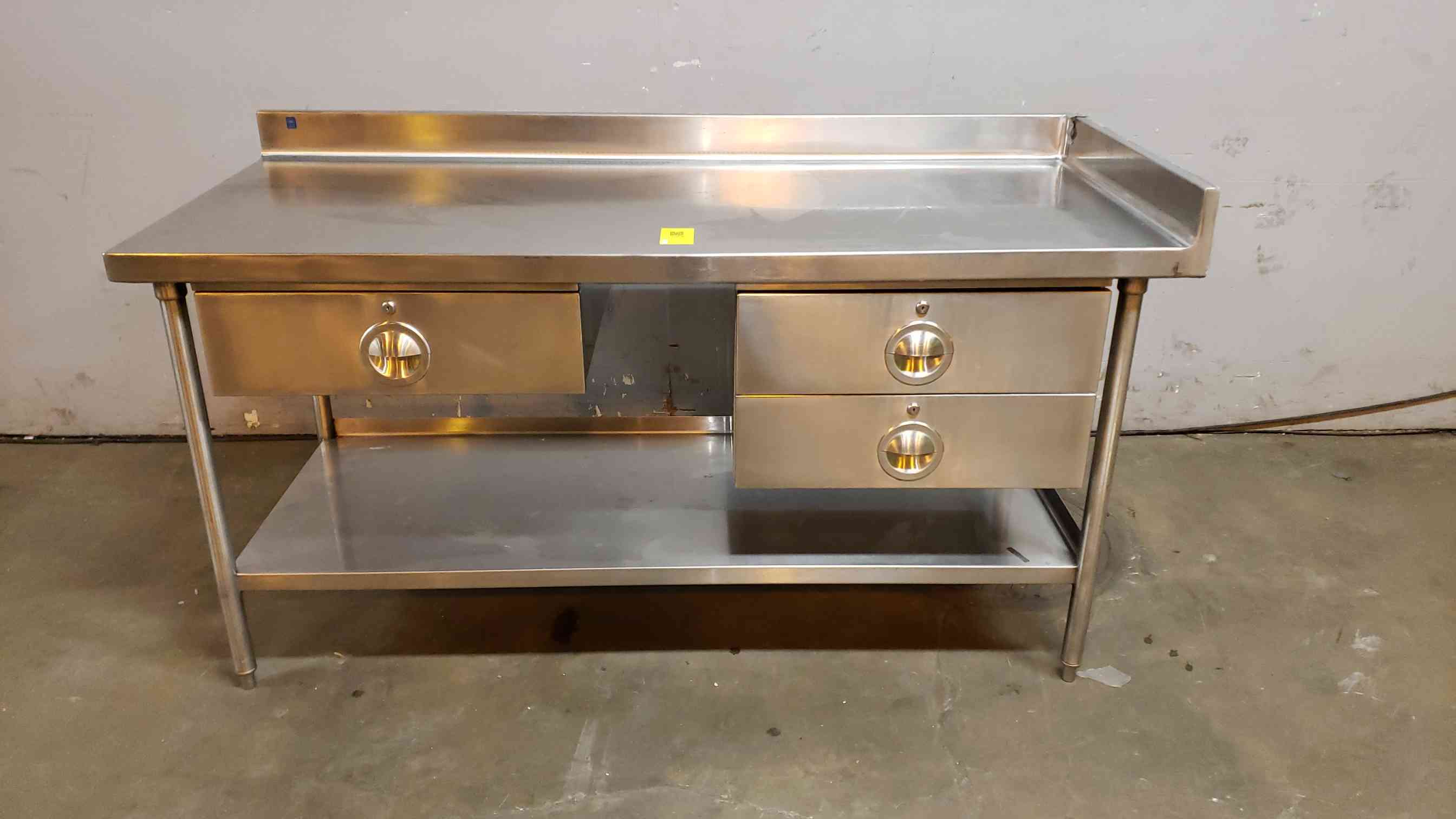 nsf standard 6' stainless steel cafeteria prep tab - Image 1