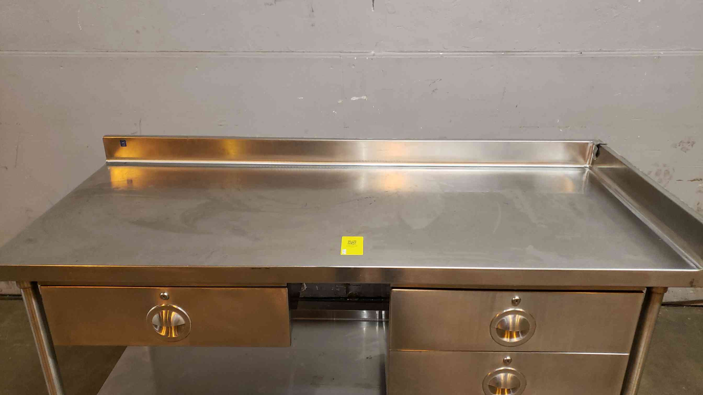 nsf standard 6' stainless steel cafeteria prep tab - Image 2