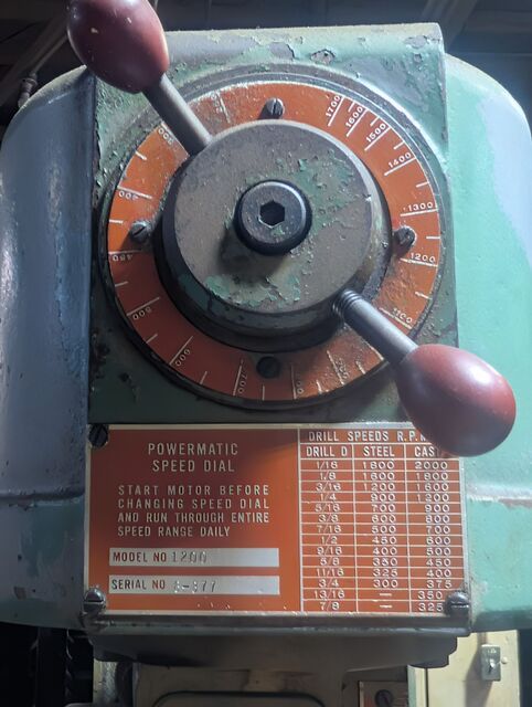 20" Powermatic #1200, Single-Spindle Drill Press, 1 HP, 2000 RPM, (2) Commander multi-drill tapper heads - Image 5