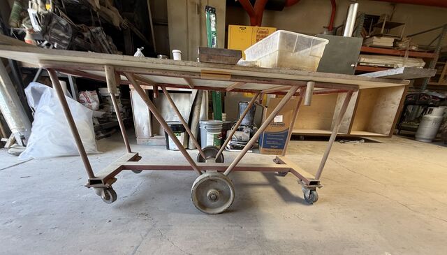 Heavy-Duty Welded Steel Shop Carts, wide flat-free casters, lot of 3 - Image 4