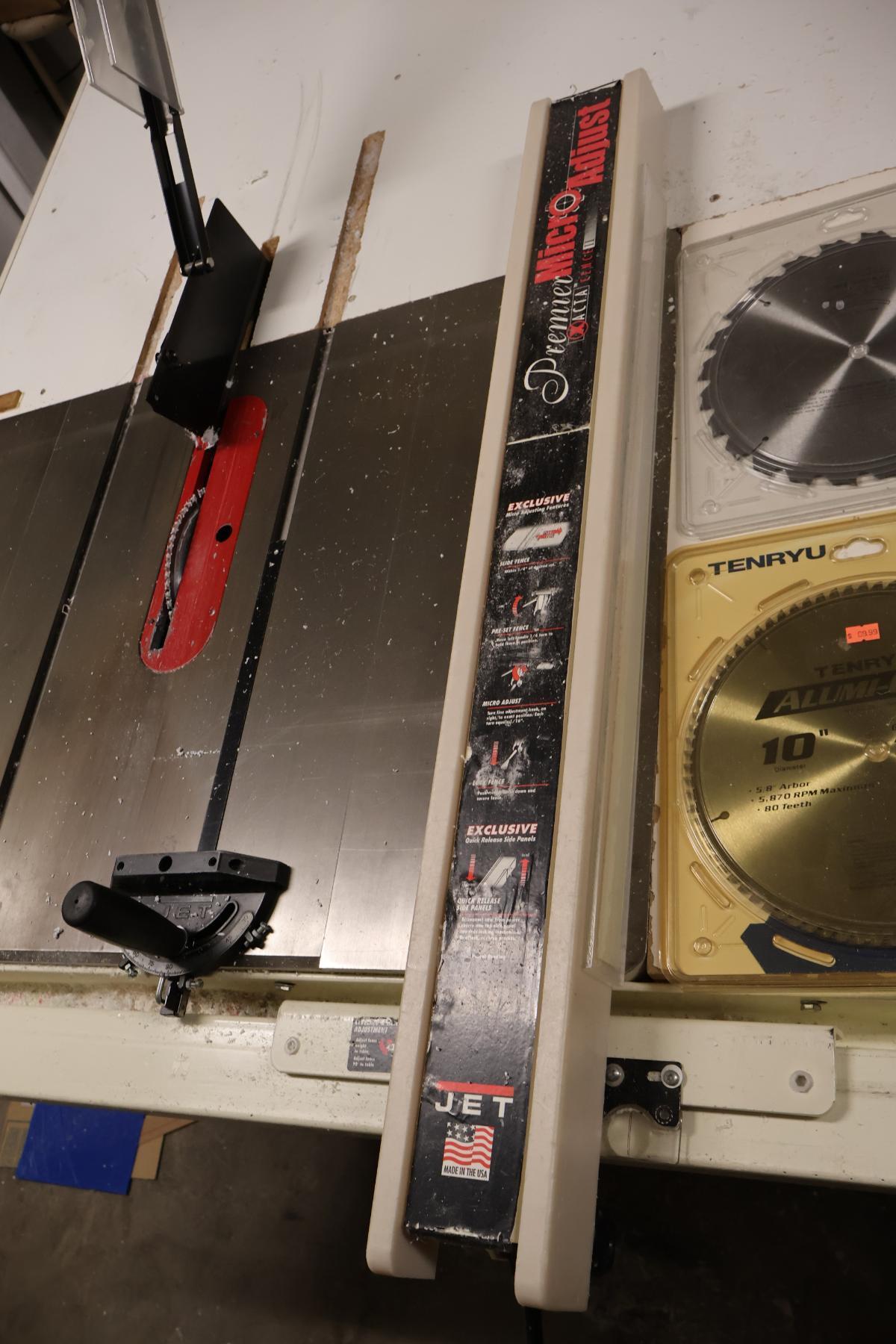 Jet #JTAS-10XL-1, Tilting Arbor Table Saw, 10" blade diameter, 27" x 40" table, 5/8" arbor diameter, 3" depth - Image 4