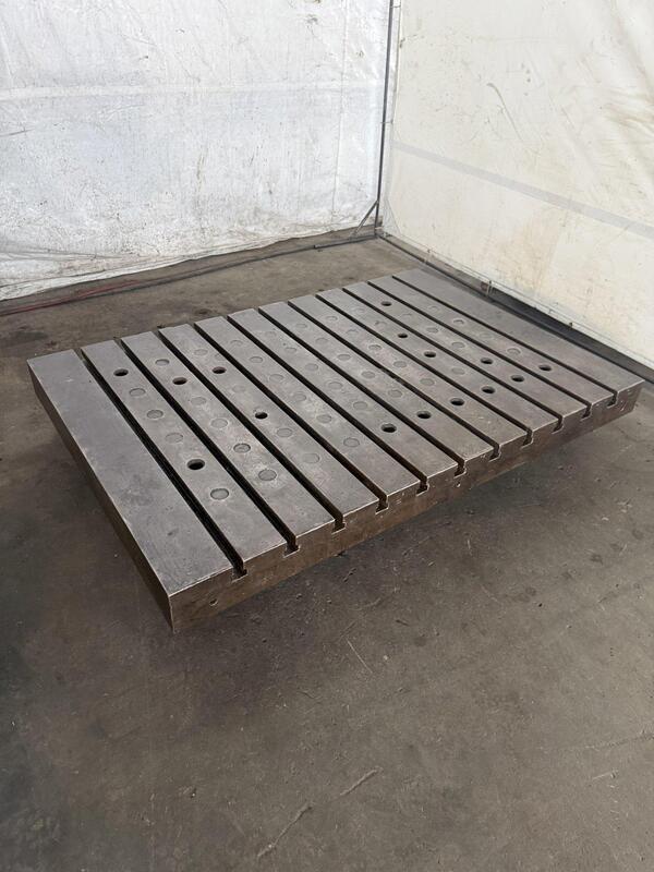 74" L x 50" width x 6" H, T-slot Bolster Plate, (11) t-slots, 6" centers, 6" thickness - Image 3