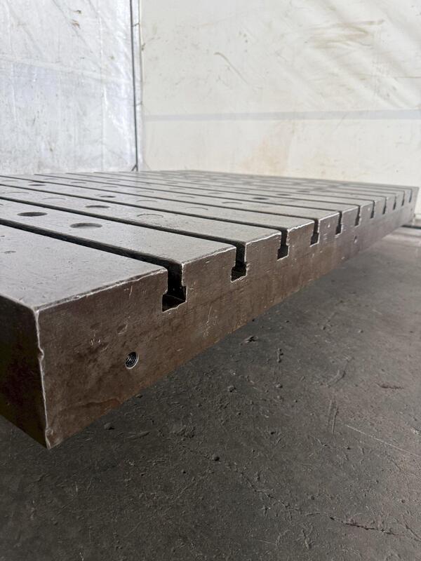 74" L x 50" width x 6" H, T-slot Bolster Plate, (11) t-slots, 6" centers, 6" thickness - Image 4