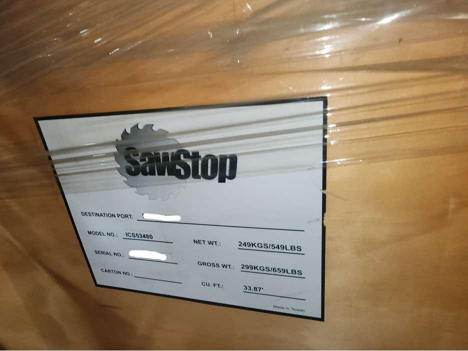 Saw Stop #ICS53480, Table Saw, 5 HP, 10" blade, unused, 2019 - Image 2