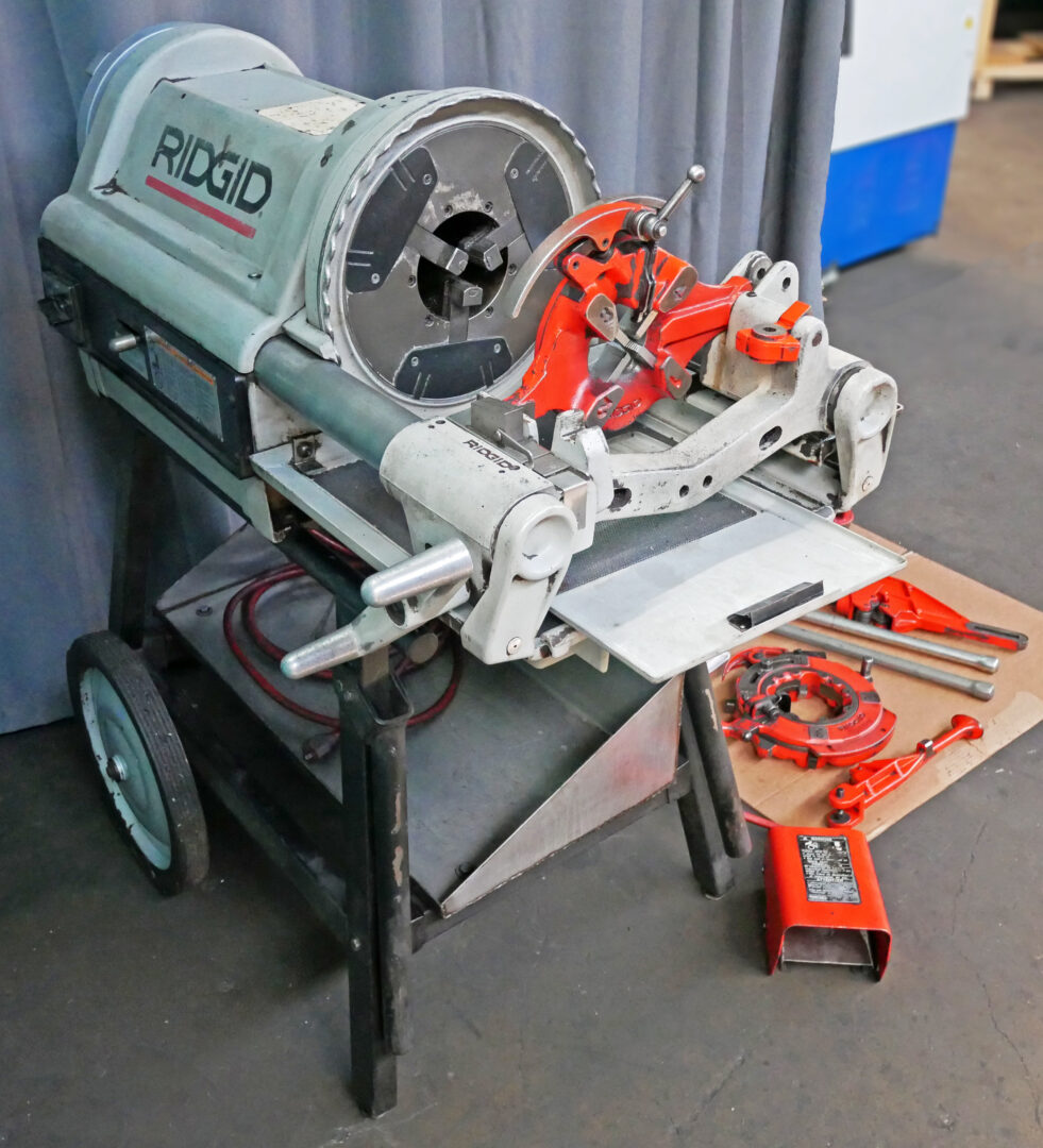 1/4" -6" Ridgid #1224, Pipe Threader, 1.5 HP, die heads - Image 4