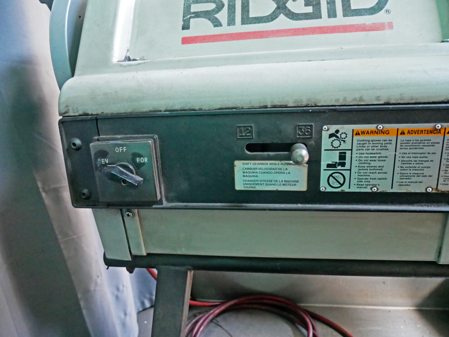 1/4" -6" Ridgid #1224, Pipe Threader, 1.5 HP, die heads - Image 8