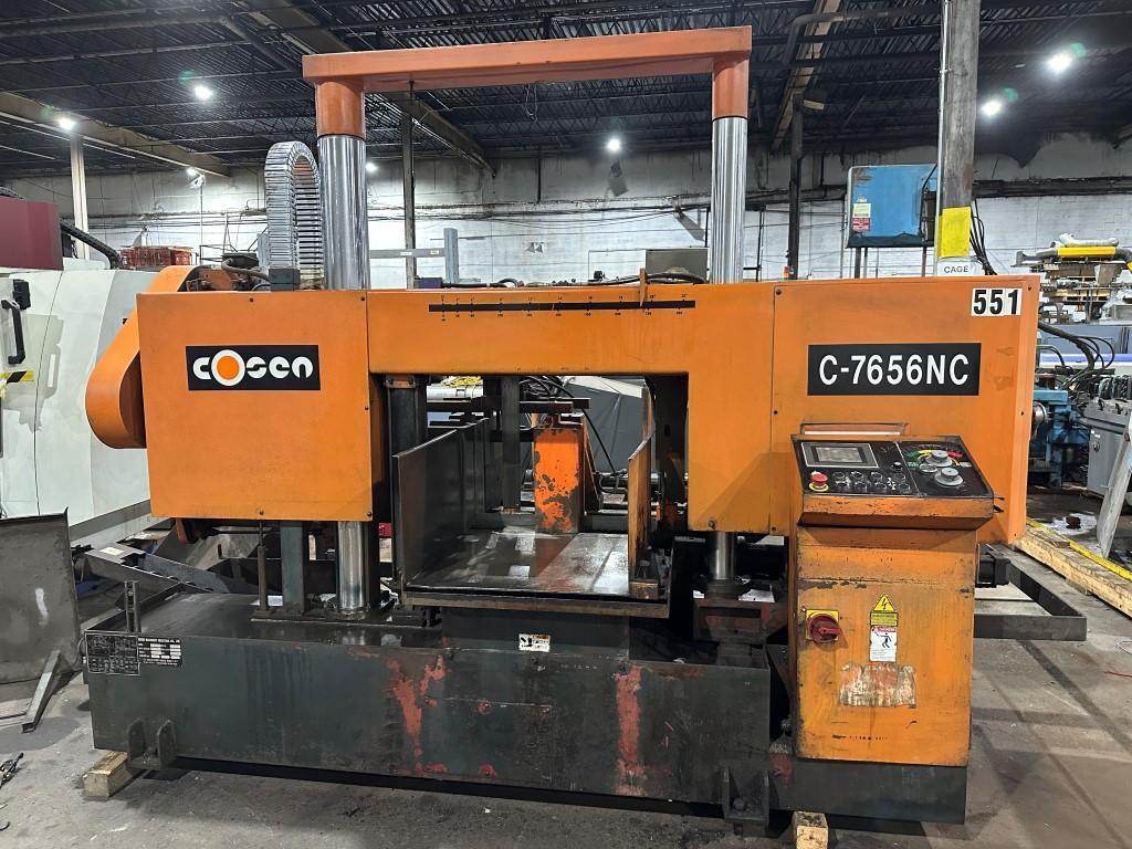 22" x 30" Cosen #C-7656NC, twin post fully automatic horizontal band saw, 262" x 2.1" x .06" blade, 2011 - Image 1