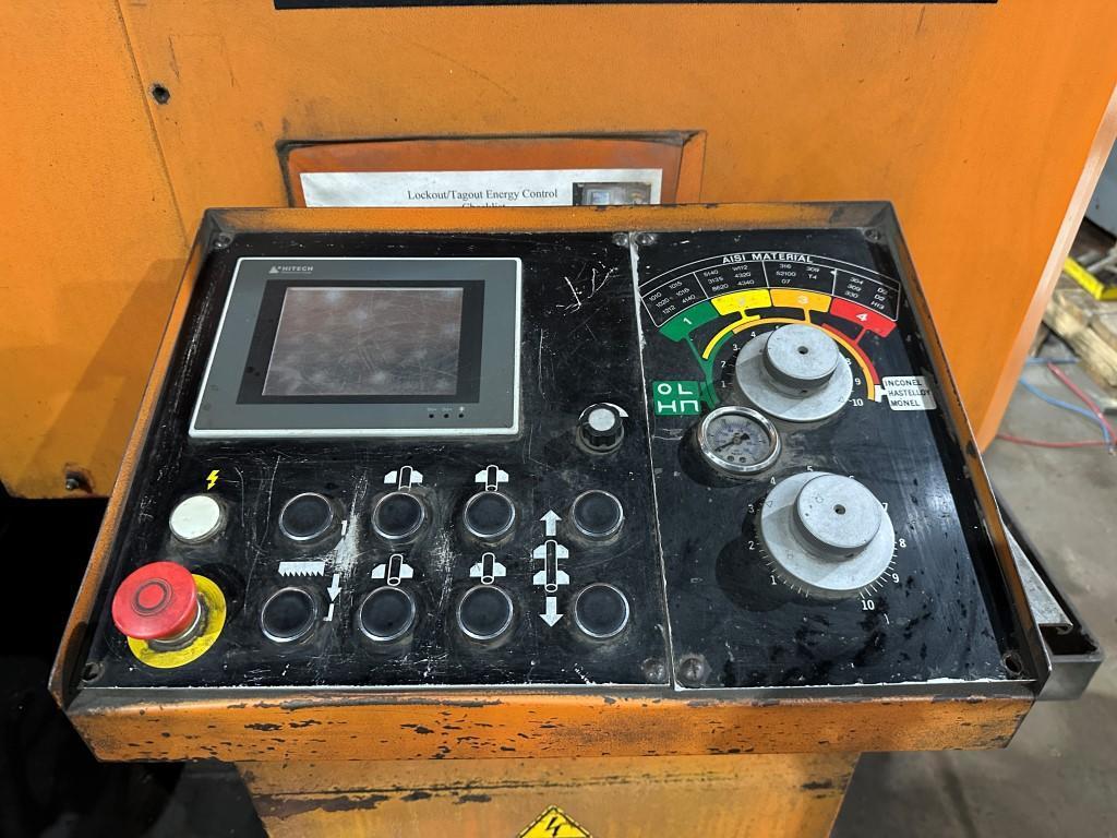 22" x 30" Cosen #C-7656NC, twin post fully automatic horizontal band saw, 262" x 2.1" x .06" blade, 2011 - Image 5
