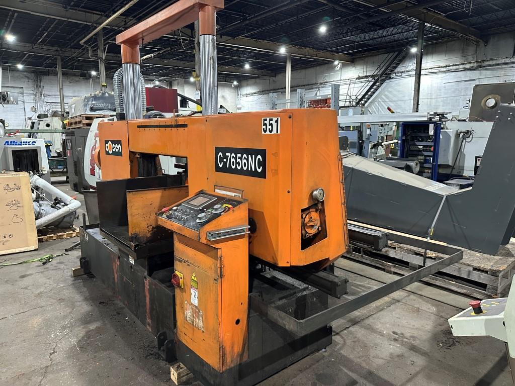 22" x 30" Cosen #C-7656NC, twin post fully automatic horizontal band saw, 262" x 2.1" x .06" blade, 2011 - Image 6