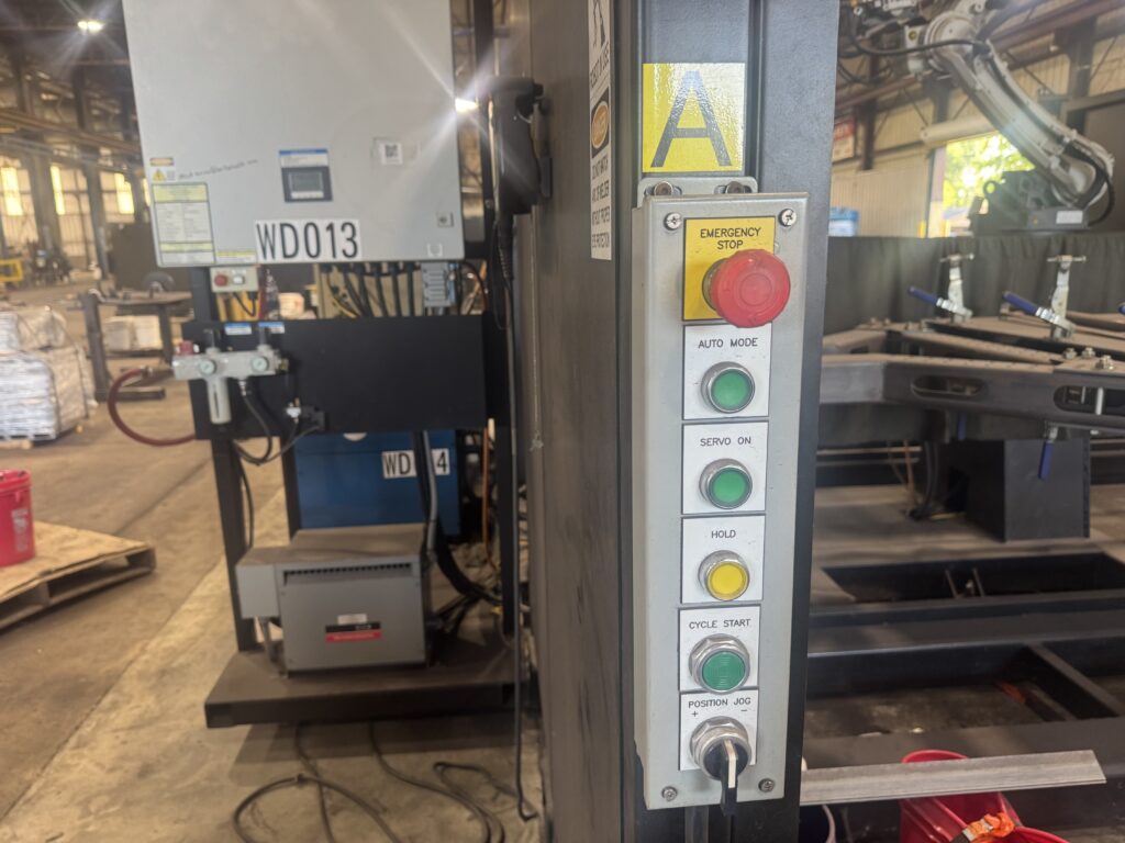 Robotic welding cell, Miller #PerformArc-PA-2200SS-70", 120" head/tail distance, 70" swing, 480 V., 2021 - Image 6