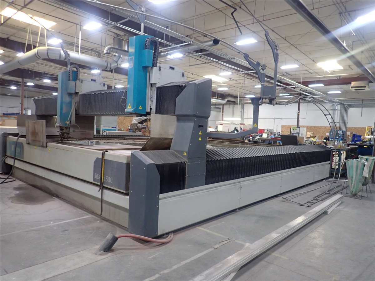 Flow #Mach-500, CNC waterjet, twin head, 16' x 20' table, Hyperjet 87,000 PSI intensifier, Advantech touch - Image 1