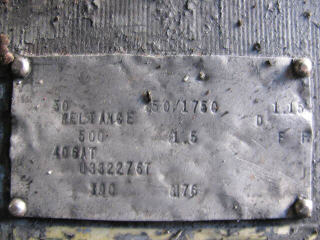 50 HP 850/1750 RPM Reliance, Frame 406AT, DPFV, stab shunt, 500 VA - Image 2