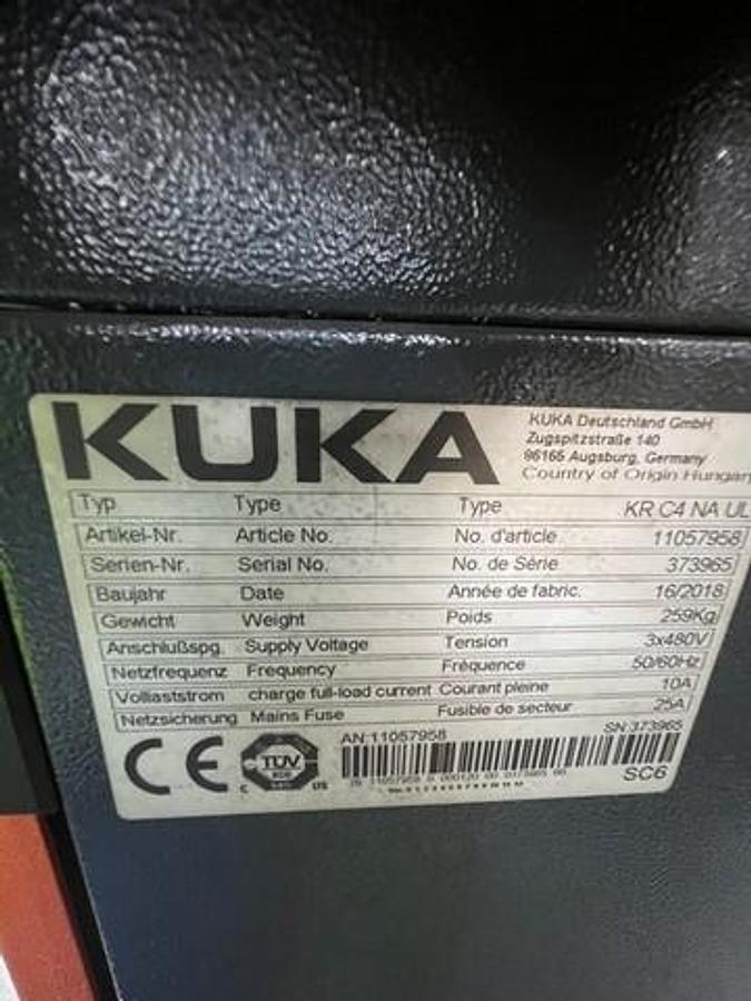 Kuka, KR 30 R 2100, 6-Axis Robot, 30 kg Payload, 82.7" Reach, KRC4 Controller, Teach Pendant, 2018 (2 - Image 4