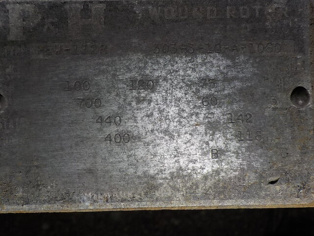 100 HP 700 RPM P & H, Frame HEW132R, TEFC, 440 Volts, 400 Sec. - Image 2