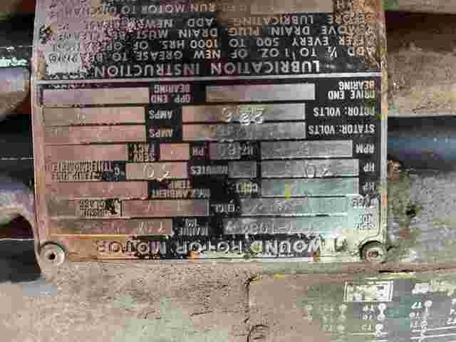 30 HP 1160 RPM P & H, Frame HEW365, TENV, 226 Volts - Image 2