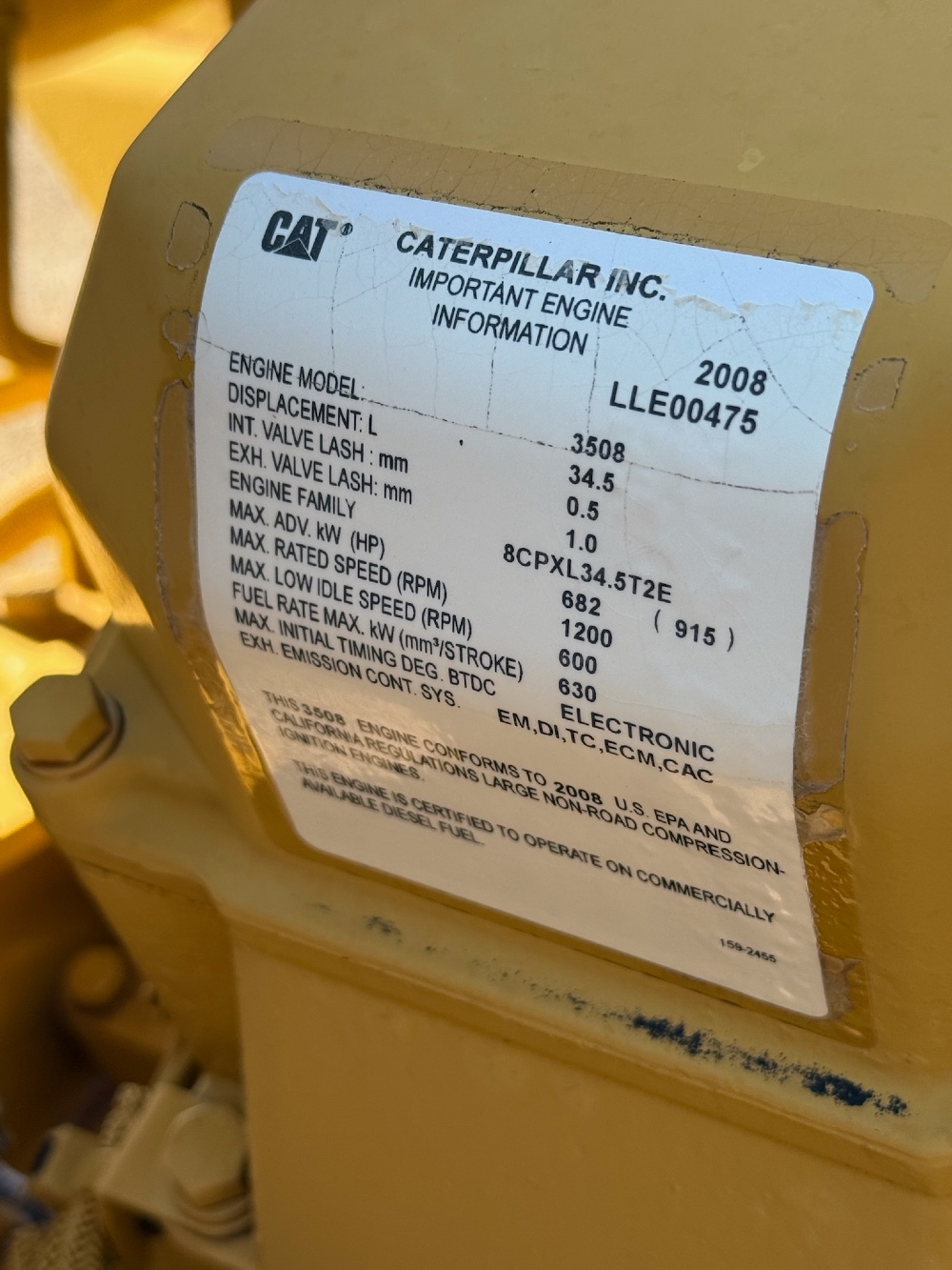 915 HP Caterpillar #3508C, 0 hours, 2008 - Image 4