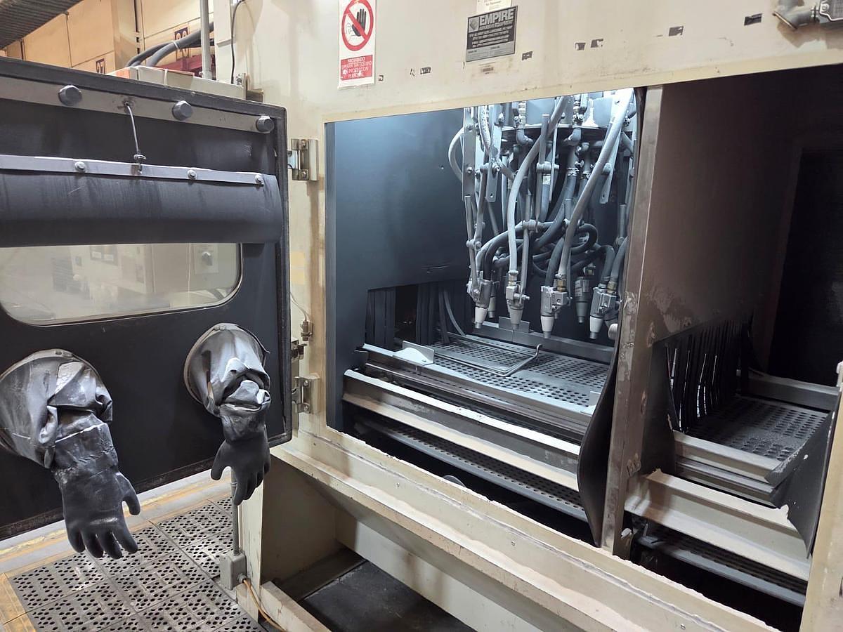 Empire #IL-4884-RS, Rotary Head Air Blast Conveyor, 9 nozzles, rubber belt conveyor, Sure-Flo media - Image 5
