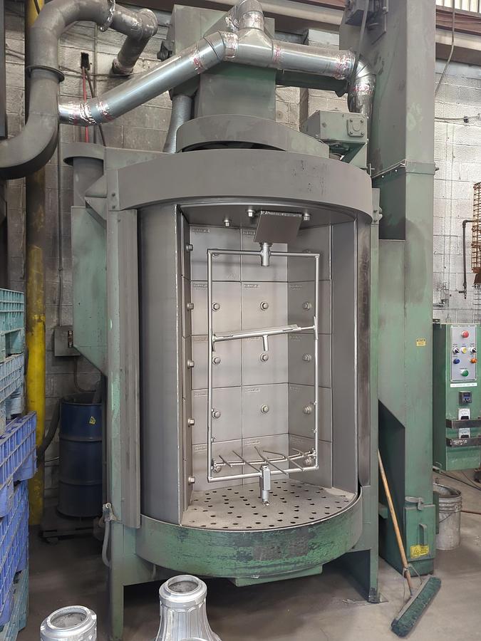 Goff #2460S, Spinner Hanger Wheel Shot Blast Machine, (2) 7.5 HP blast wheels - Image 1