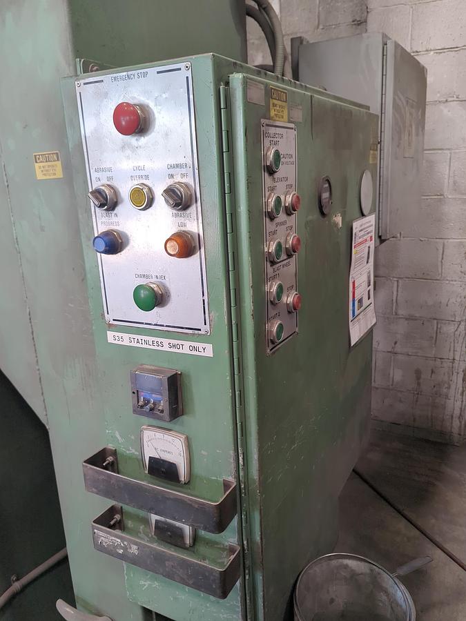 Goff #2460S, Spinner Hanger Wheel Shot Blast Machine, (2) 7.5 HP blast wheels - Image 3