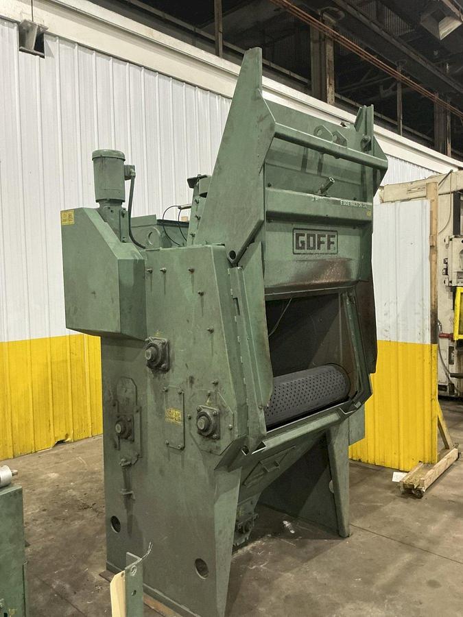 6 cu.ft. Goff #6BB, Rubber Barrel Tumble Blast Machine, 15 HP blast wheel, dust collector - Image 3