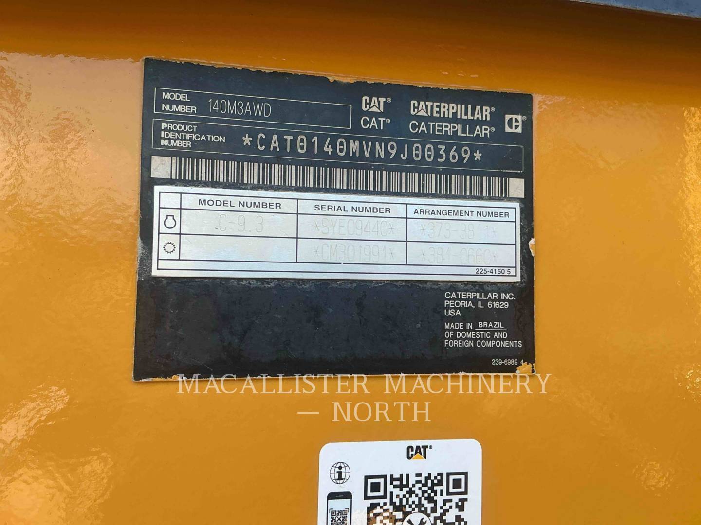 Caterpillar 140M3AWD, Motor Grader, 7531 hours, S/N: N9J00369, 2016 - Image 6