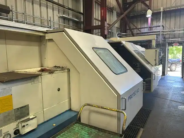 Hankook #Protec-60, 60x4000 flat bed CNC lathe, 27.9" swing, 157.4" centers, 3-jaw 24" hydraulic chuck, 2000 - Image 3