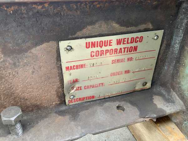 1.5 Ton, Unique Weldo #TIR3, 3000 lb. tank turning rolls, 1/2 HP, pendant Control, variable turning speed - Image 5