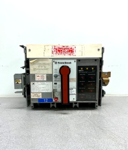 800 Amps, General Electric #TP88SSH, Power Break Circuit Breaker, 3 Pole, 600 VAC, RMS-9 Micro Versa Trip - Image 1