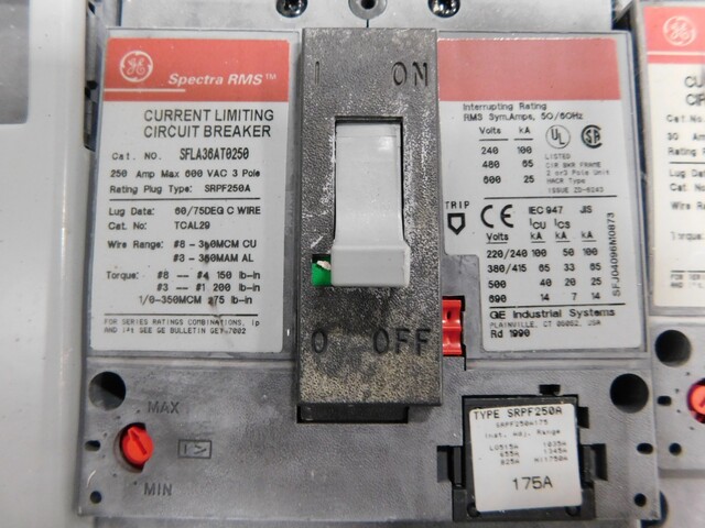 600 Amp. General Electric, Spectra Series panelboard, 480Y/277 Volts, 3 phase, 4 W., 600 Amp. main breaker - Image 7