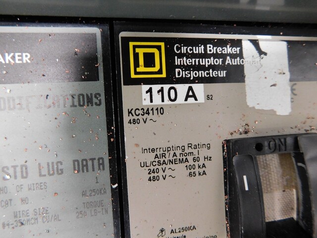 800 Amp. Square D, HCW-12-240262480, I-Line panelboard, 208Y/120 Volts, 3 phase, 4 W., 800 Amp. main breaker - Image 9