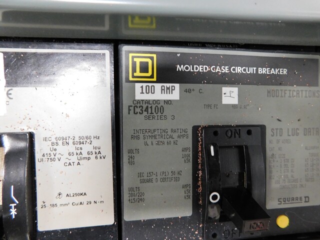 800 Amp. Square D, HCW-12-240262480, I-Line panelboard, 208Y/120 Volts, 3 phase, 4 W., 800 Amp. main breaker - Image 10
