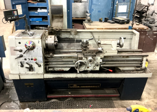 Willis #CP-1550, Microcut engine lathe, 2-1/4" hole thru spindle, inch/metric, Newall digital read out - Image 1