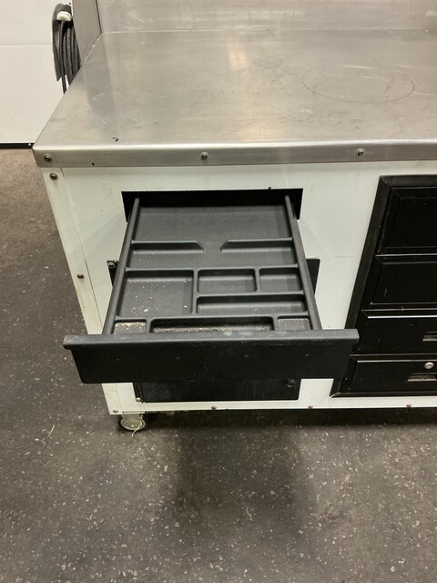 31" x 49" Stainless Steel top work bench / cabinet, 40" tall, (4) 19" x 15" x 5" drawers - Image 9