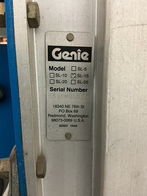 Genie #SL-15, Superlift material lift, 15' max. lift height - Image 9
