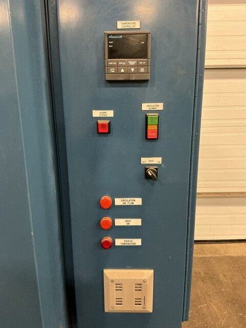 Wisconsin #SB-333, batch oven, 650°F max., 12 KW/hr. input, 480 V., 3 Ph., 60 Hz., 1 HP 1730 RPM fan motor - Image 8