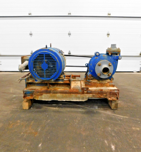 Warman #3/2-AH, slurry pump, 40 HP motor, 1780 RPM, 460 V., 3 Ph., 324T frame, TEFC, metal lined, w/ belt - Image 1