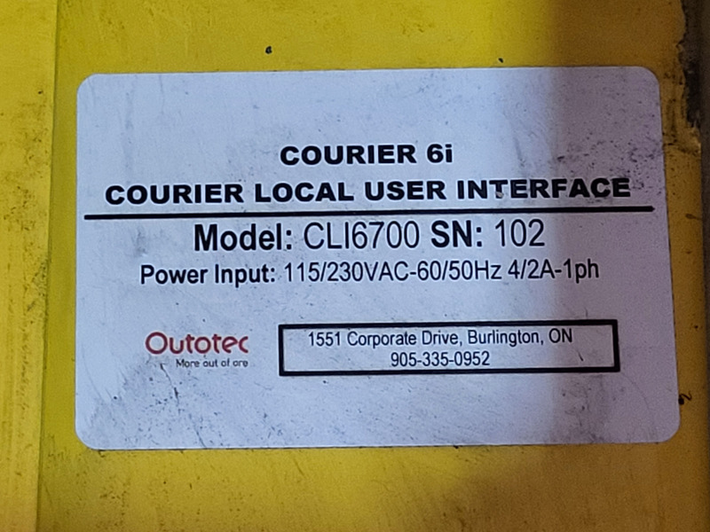 Outotec #CLI6700, Courier 6i Local User Interface, GE Fanuc 15" panel PC HMI, 115/230 Volts, 1PH - Image 2