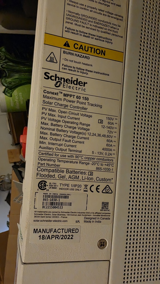 Schneider Electric #Conext-XW-Pro, 48V Solar Inverter Package, charge controller, 150 VDC power distribution - Image 4