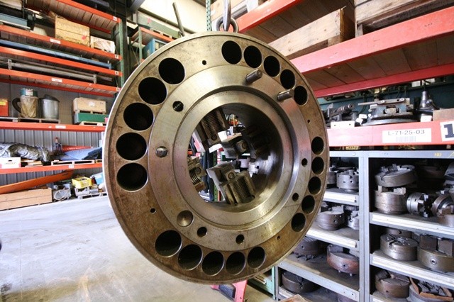 12" Warner & Swasey, 4-jaw chuck, 12" bore, #10336 - Image 5