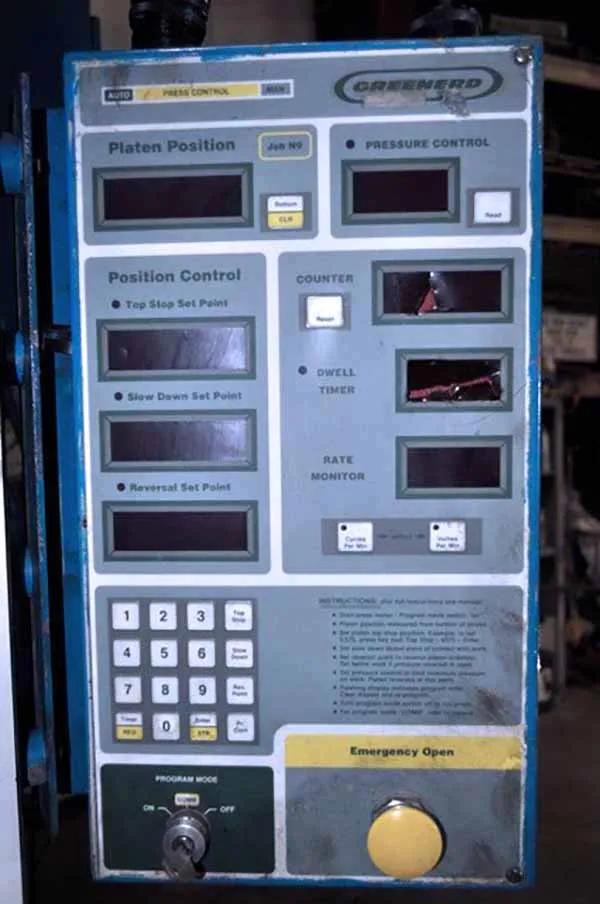 100 Ton, Greenerd #HTC-100, Hydraulic Gap Frame Press, 10" stroke, 21.7" dl, 32" x 27" bed/ram, 7" cylinder - Image 10