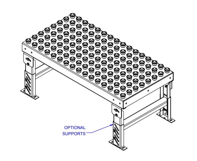 48" wide x 96" long, Lewco #BPB, Roller Ball Transfer Conveyor, 1" diameter zinc plated roller balls - Image 2