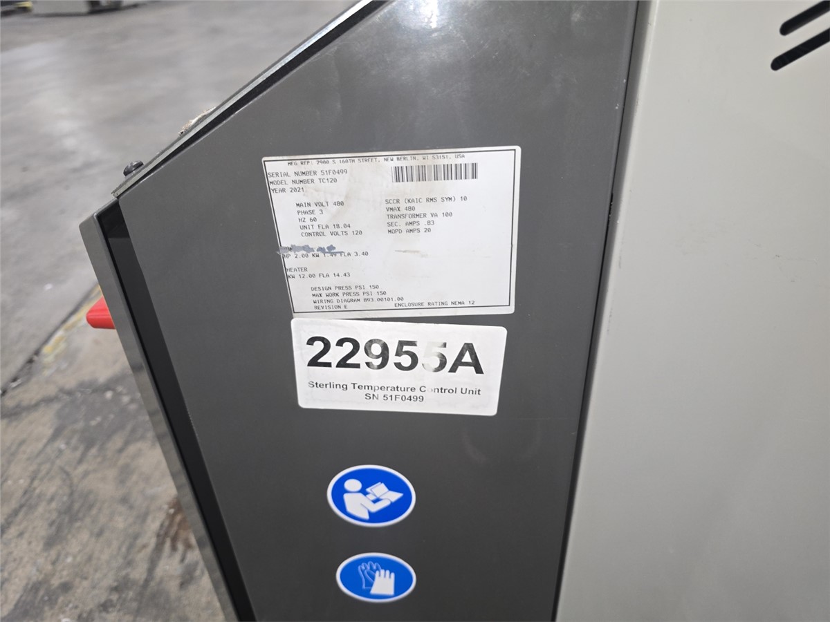 12 KW Sterling #TC120, Water Temperature Control Unit, 150 PSI, 50 GPM, 2 HP Pump, 480 V., 2021 - Image 9